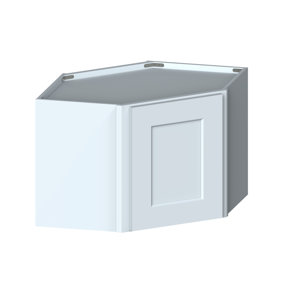 Dove Grey RTA 24"W x 18"H x 12"D Short Corner Wall Cabinet with 1 Door