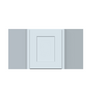 Dove Grey RTA 24"W x 18"H x 12"D Short Corner Wall Cabinet with 1 Door