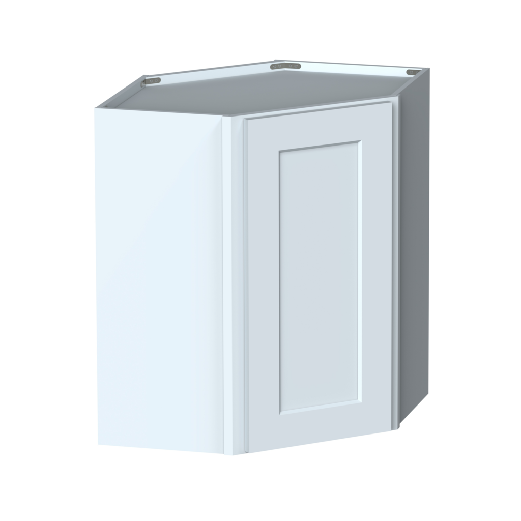 Dove Grey RTA 24"W x 30"H x 12"D Standard Corner Wall Cabinet with 1 Door and 2 Shelves