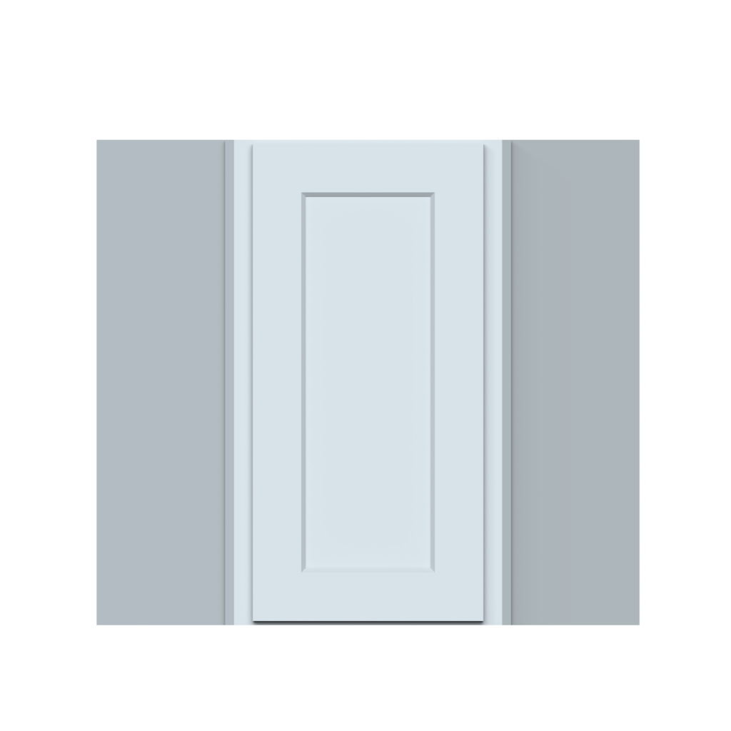 Dove Grey RTA 24"W x 30"H x 12"D Standard Corner Wall Cabinet with 1 Door and 2 Shelves