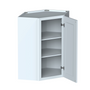Dove Grey RTA 24"W x 36"H x 12"D Standard Corner Wall Cabinet with 1 Door and 2 Shelves