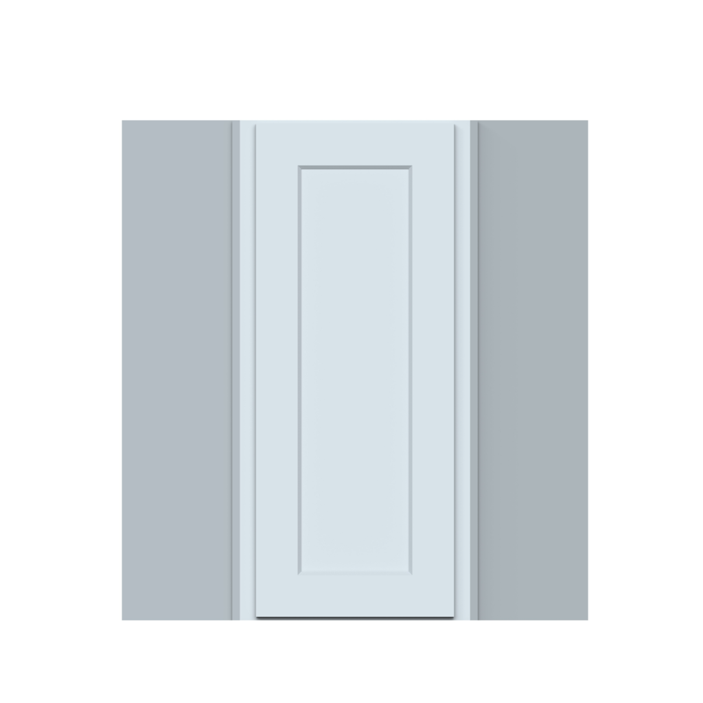Dove Grey RTA 24"W x 36"H x 12"D Standard Corner Wall Cabinet with 1 Door and 2 Shelves