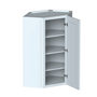 Dove Grey RTA 24"W x 42"H x 12"D Standard Corner Wall Cabinet with 1 Door and 3 Shelves