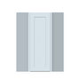 Dove Grey RTA 24"W x 42"H x 12"D Standard Corner Wall Cabinet with 1 Door and 3 Shelves