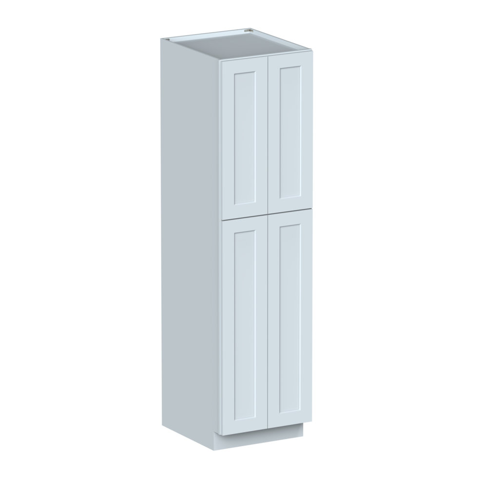 Dove Grey RTA 24"W x 90"H x 27"D Pantry Cabinet with 4 Doors and 5 Shelves