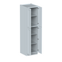 Dove Grey RTA 24"W x 90"H x 27"D Pantry Cabinet with 4 Doors and 5 Shelves