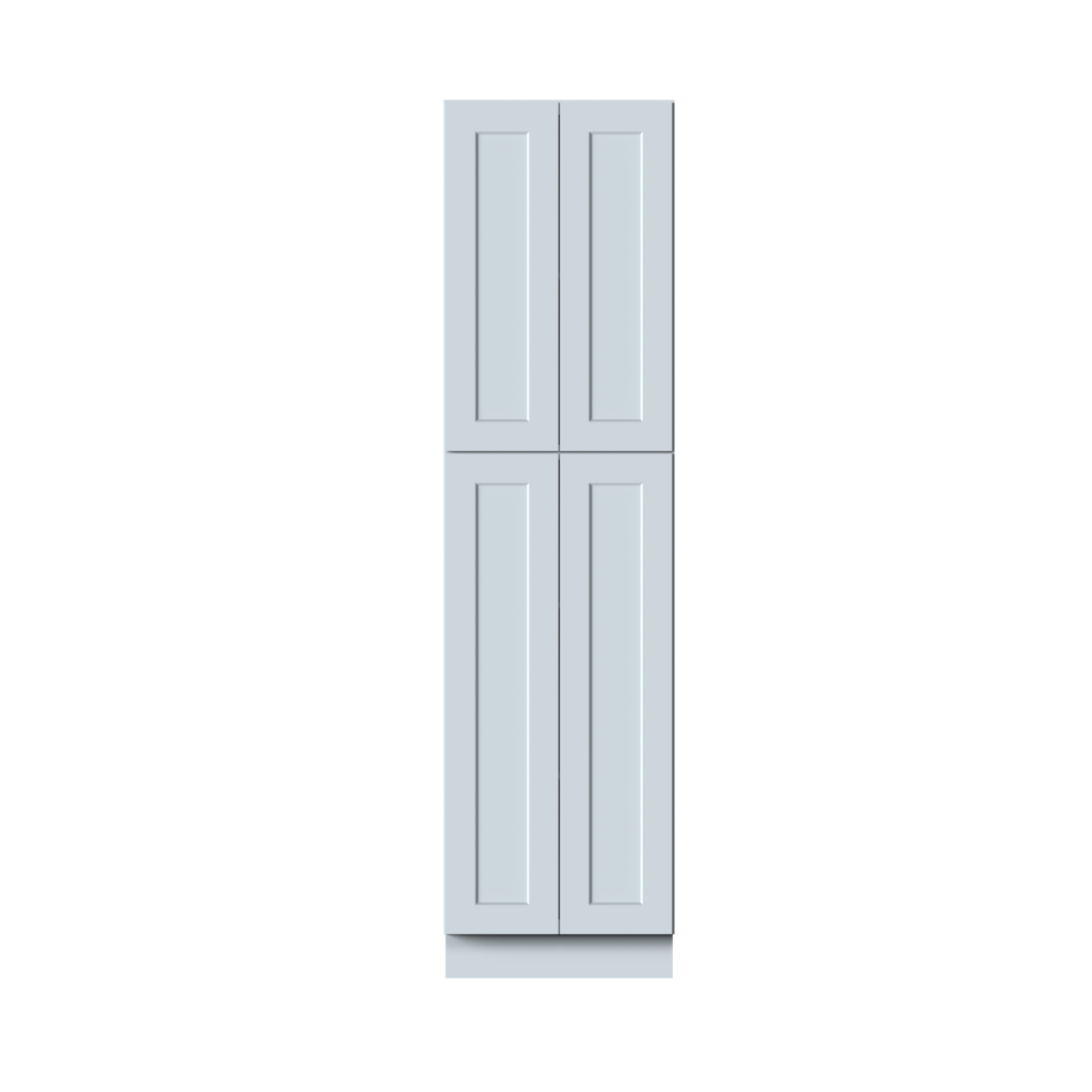 Dove Grey RTA 24"W x 90"H x 27"D Pantry Cabinet with 4 Doors and 5 Shelves