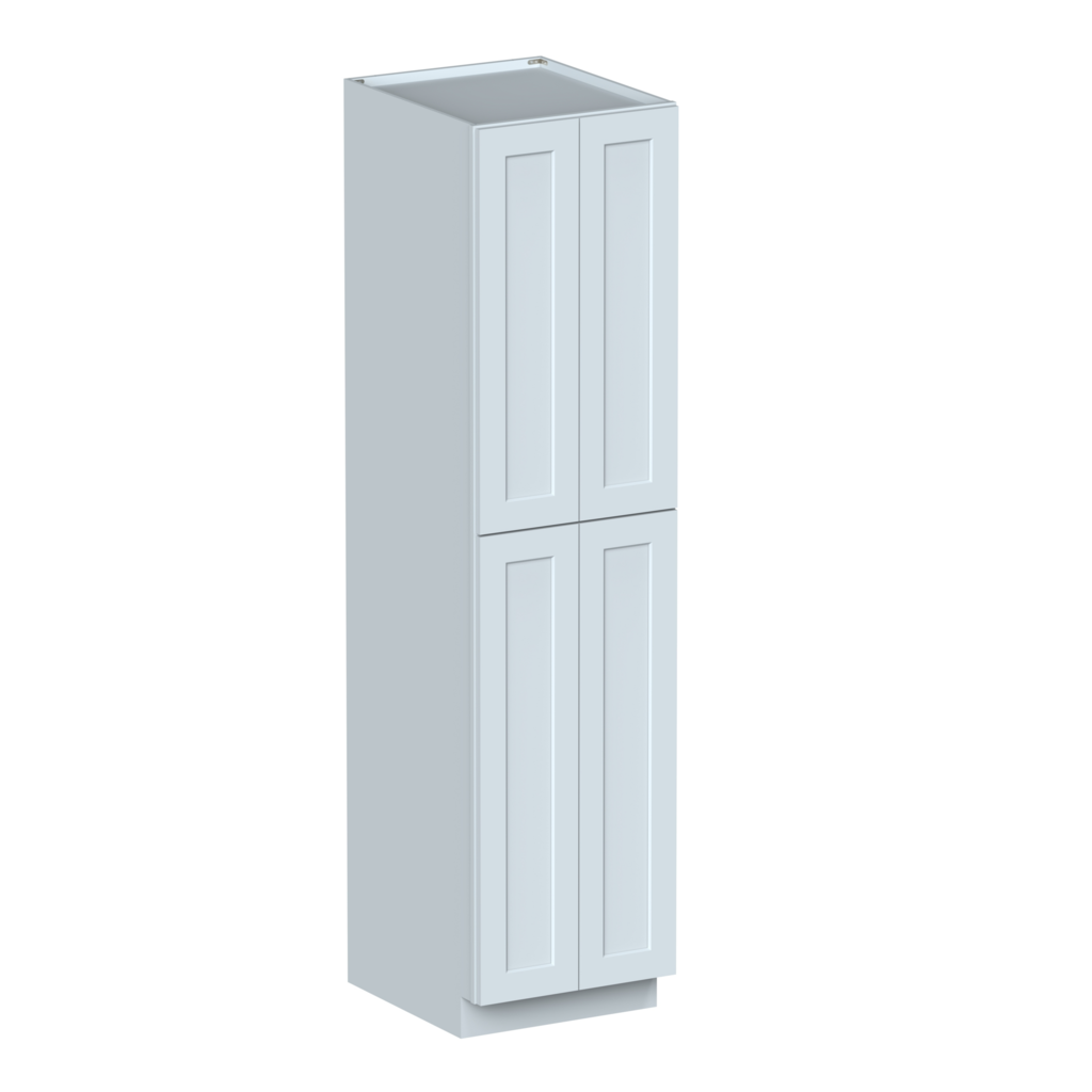 Dove Grey RTA 24"W x 96"H x 27"D Pantry Cabinet with 4 Doors and 6 Shelves