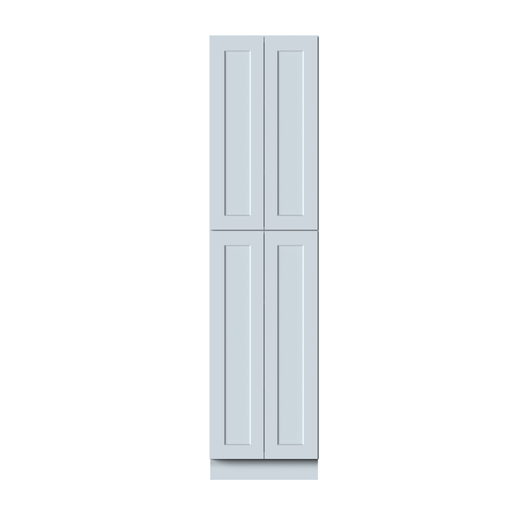 Dove Grey RTA 24"W x 96"H x 27"D Pantry Cabinet with 4 Doors and 6 Shelves