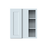 Dove Grey RTA 27"W x 30"H x 12"D Standard Corner Wall Cabinet with 1 Door and 2 Shelves