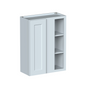 Dove Grey RTA 27"W x 36"H x 12"D Standard Corner Wall Cabinet with 1 Door and 2 Shelves