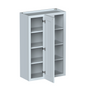 Dove Grey RTA 27"W x 42"H x 12"D Standard Corner Wall Cabinet with 1 Door and 3 Shelves