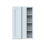 Dove Grey RTA 27"W x 42"H x 12"D Standard Corner Wall Cabinet with 1 Door and 3 Shelves
