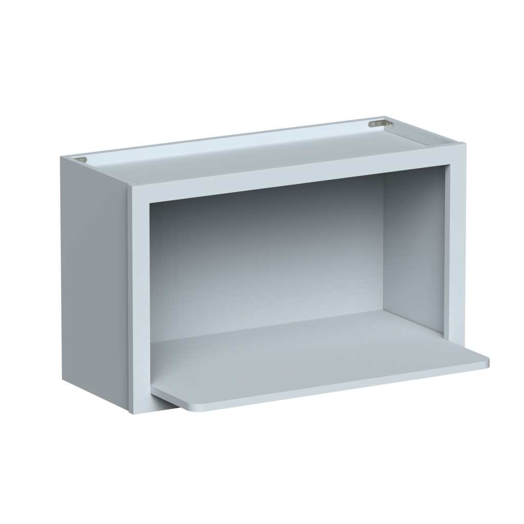 Dove Grey RTA 30"W x 18"H x 12"D Wall Microwave Cabinet with 1 Shelf