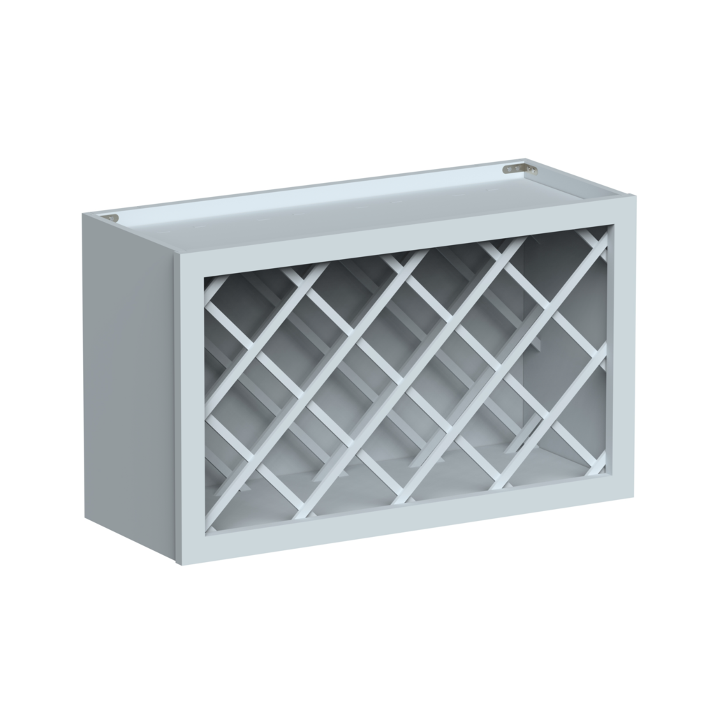 Dove Grey RTA 30"W x 18"H x 12"D Wine Rack Wall Cabinet
