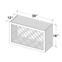 Dove Grey RTA 30"W x 18"H x 12"D Wine Rack Wall Cabinet