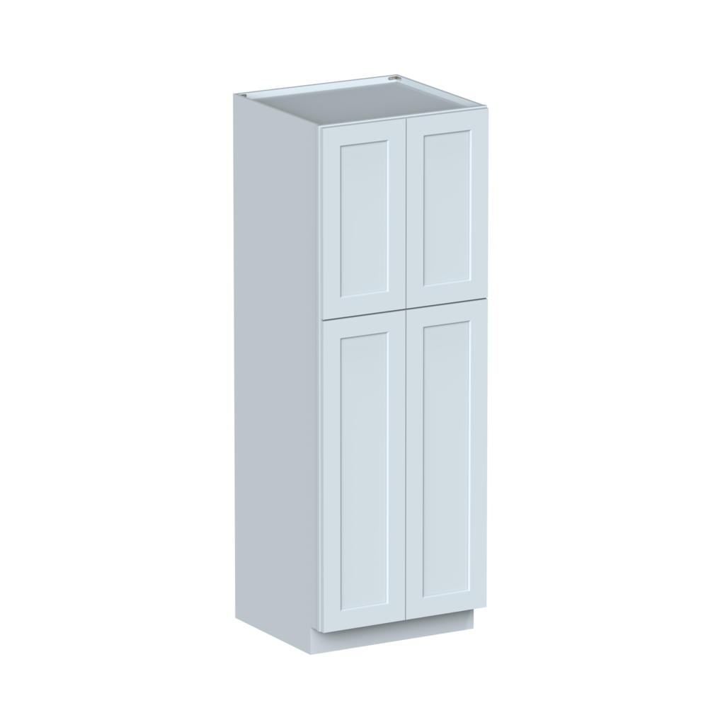 Dove Grey RTA 30"W x 84"H x 27"D Pantry Cabinet with 4 Doors and 5 Shelves