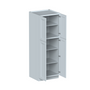 Dove Grey RTA 30"W x 84"H x 27"D Pantry Cabinet with 4 Doors and 5 Shelves