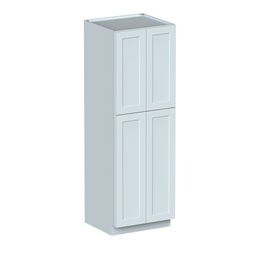 Dove Grey RTA 30"W x 90"H x 27"D Pantry Cabinet with 4 Doors and 6 Shelves