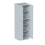 Dove Grey RTA 30"W x 90"H x 27"D Pantry Cabinet with 4 Doors and 6 Shelves