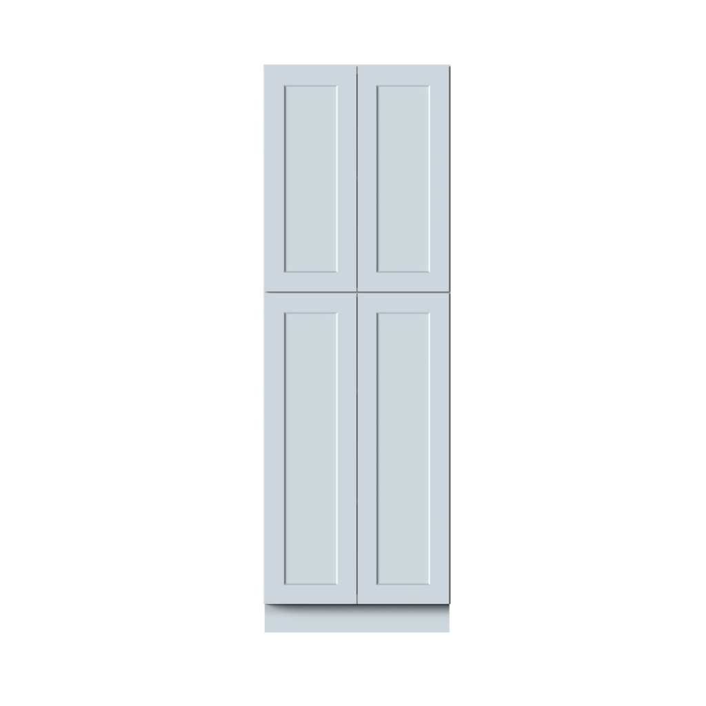 Dove Grey RTA 30"W x 90"H x 27"D Pantry Cabinet with 4 Doors and 6 Shelves