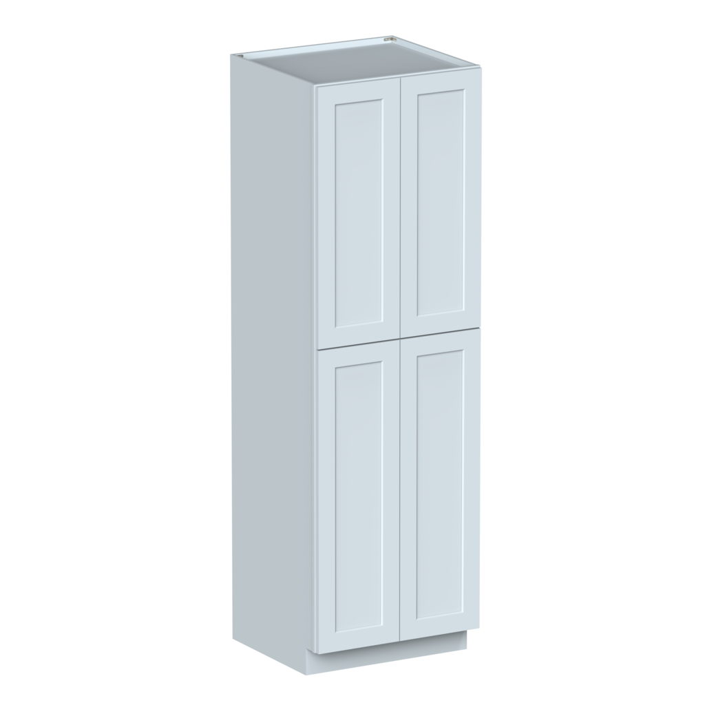 Dove Grey RTA 30"W x 96"H x 27"D Pantry Cabinet with 4 Doors and 6 Shelves