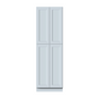 Dove Grey RTA 30"W x 96"H x 27"D Pantry Cabinet with 4 Doors and 6 Shelves