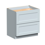 Dove Grey RTA 33"W x 34.5"H x 24"D Base Cabinet with 2 Drawers