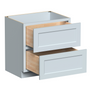 Dove Grey RTA 33"W x 34.5"H x 24"D Base Cabinet with 2 Drawers