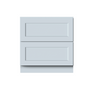 Dove Grey RTA 33"W x 34.5"H x 24"D Base Cabinet with 2 Drawers