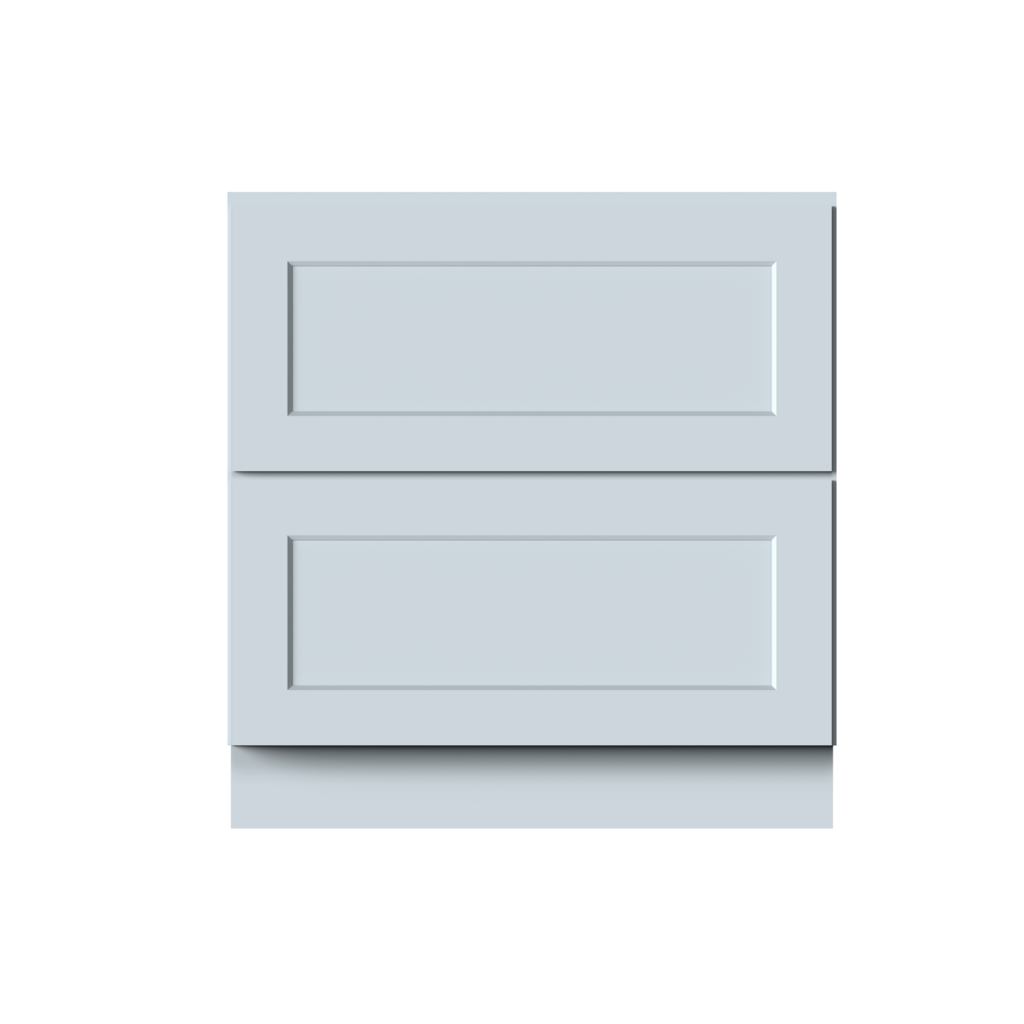 Dove Grey RTA 33"W x 34.5"H x 24"D Base Cabinet with 2 Drawers
