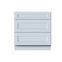 Dove Grey RTA 33"W x 34.5"H x 24“D Base Cabinet with 3 Drawers