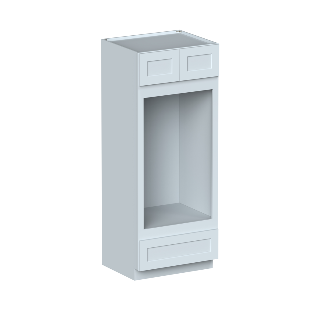 Dove Grey RTA 33"W x 84"H x 27"D Double Oven Cabinet with 2 doors, 1 drawers and 2 shelves