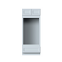 Dove Grey RTA 33"W x 84"H x 27"D Double Oven Cabinet with 2 doors, 1 drawers and 2 shelves