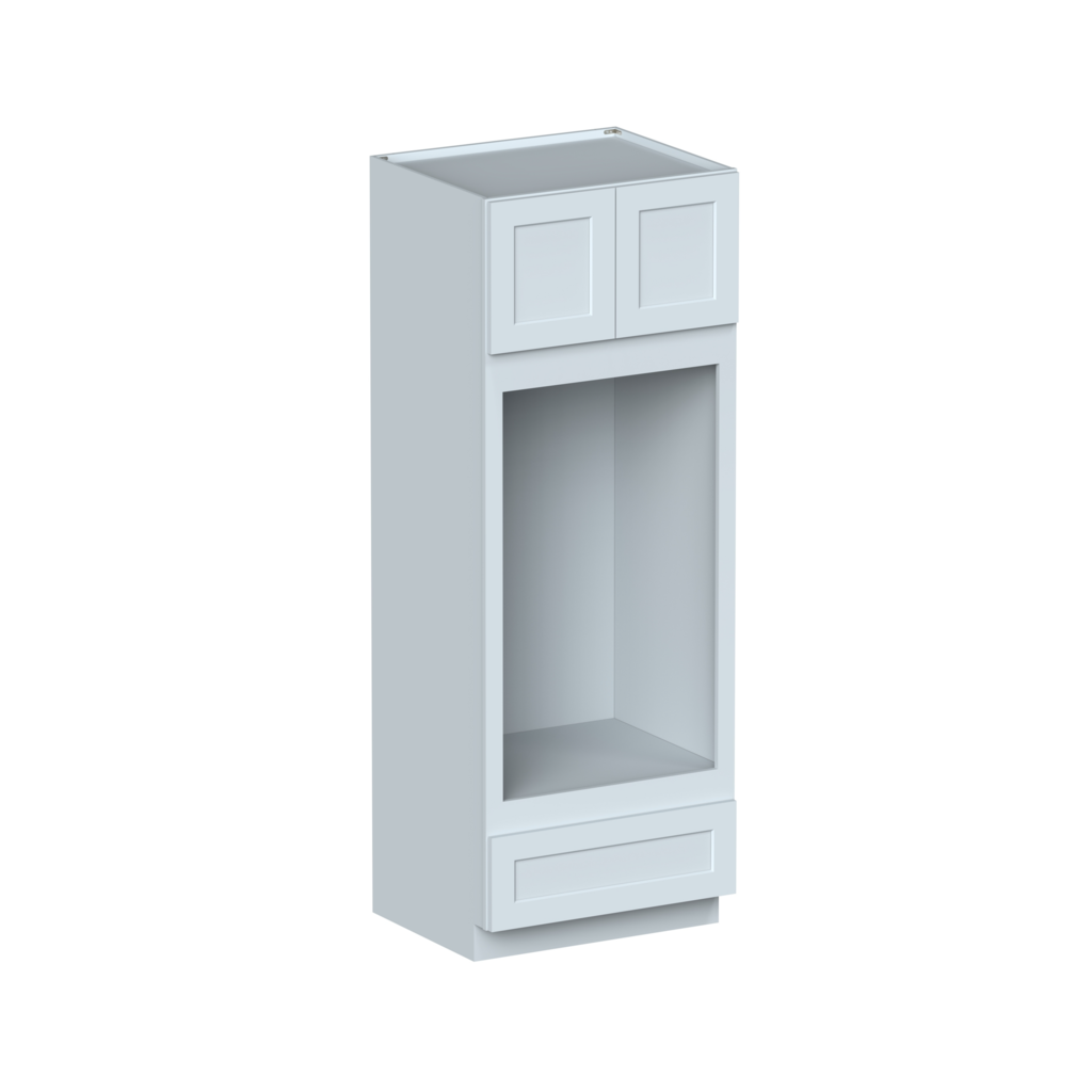 Dove Grey RTA 33"W x 90"H x 27"D Double Oven Cabinet with 2 doors, 1 drawers and 2 shelves