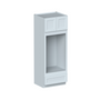 Dove Grey RTA 33"W x 90"H x 27"D Double Oven Cabinet with 2 doors, 1 drawers and 2 shelves