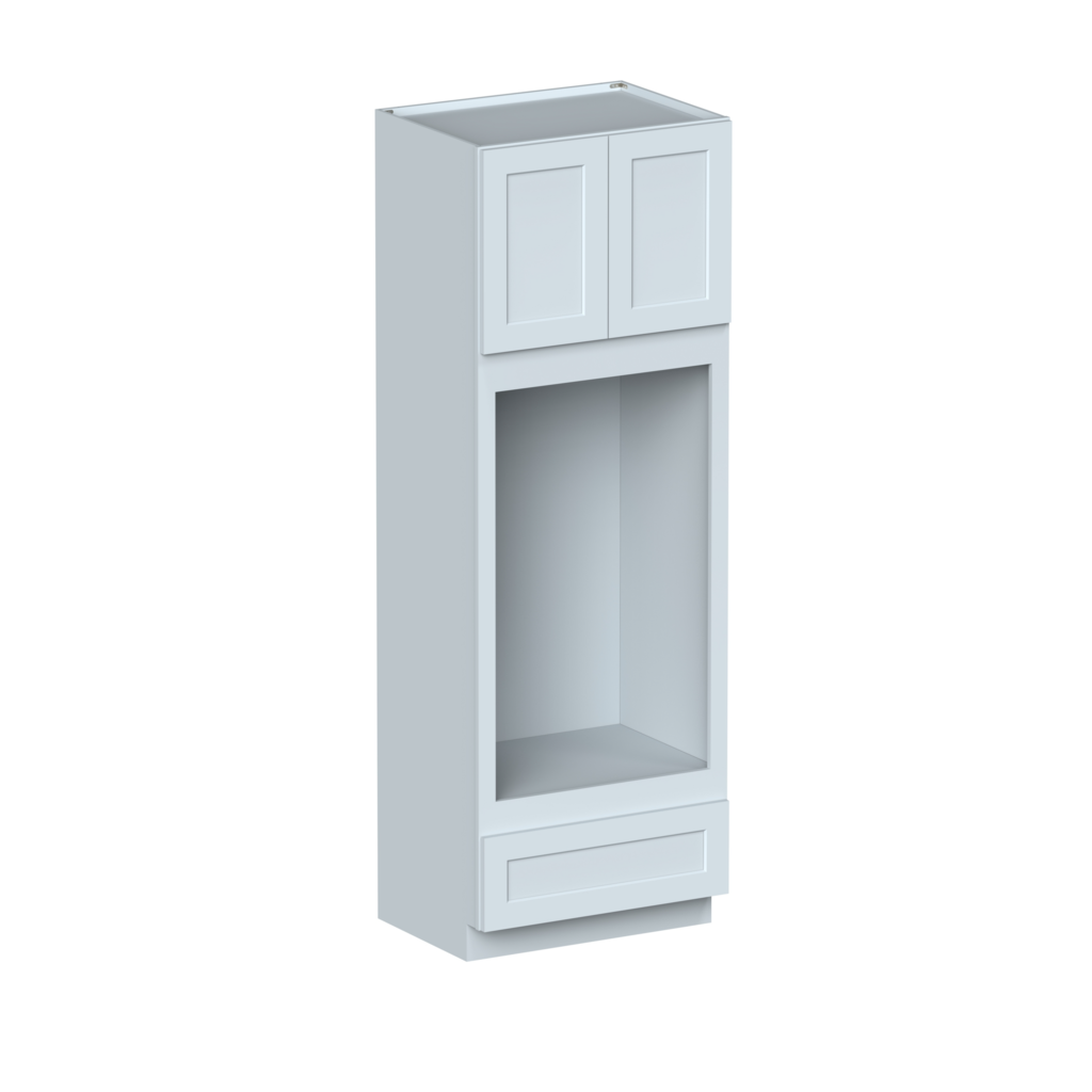 Dove Grey RTA 33"W x 96"H x 27"D Double Oven Cabinet with 2 doors, 1 drawers and 3 shelves