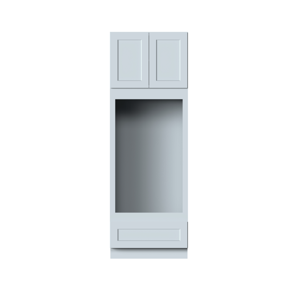 Dove Grey RTA 33"W x 96"H x 27"D Double Oven Cabinet with 2 doors, 1 drawers and 3 shelves