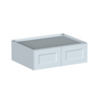 Dove Grey RTA 36"W x 12"H x 27"D Deep Wall Cabinet with 2 Doors