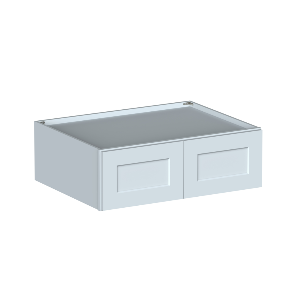 Dove Grey RTA 36"W x 12"H x 27"D Deep Wall Cabinet with 2 Doors