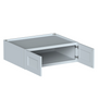 Dove Grey RTA 36"W x 12"H x 27"D Deep Wall Cabinet with 2 Doors