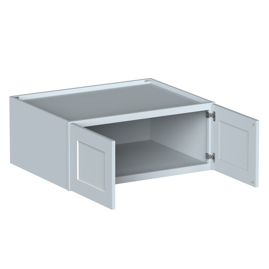  Dove Grey RTA 36"W x 15"H x 27"D Deep Wall Cabinet with 2 Doors