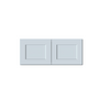  Dove Grey RTA 36"W x 15"H x 27"D Deep Wall Cabinet with 2 Doors