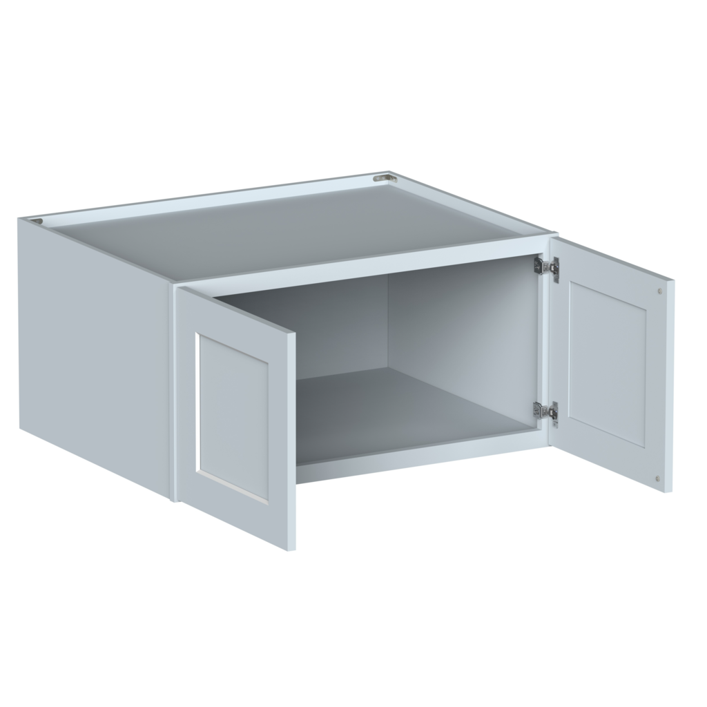 Dove Grey RTA 36"W x 18"H x 27"D Deep Wall Cabinet with 2 Doors