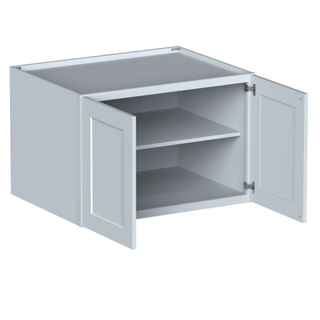Dove Grey RTA 36"W x 24"H x 27"D Deep Wall Cabinet with 2 Doors