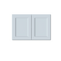Dove Grey RTA 36"W x 24"H x 27"D Deep Wall Cabinet with 2 Doors
