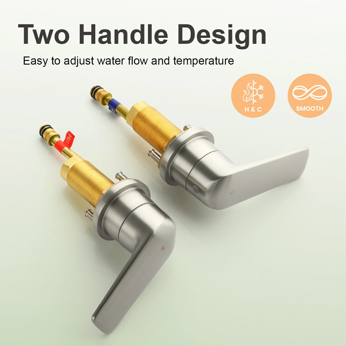 8 in. Widespread 2-Handle Bathroom Faucet with Drain in Brushed Gold/Brushed Nickel/Matte Black