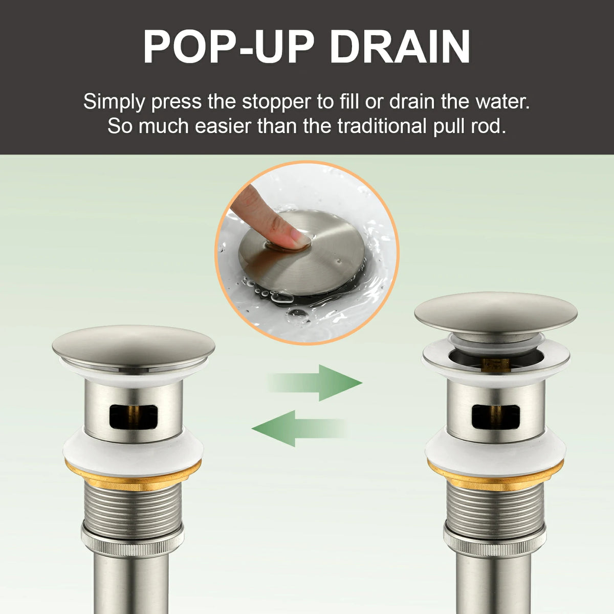 8 in. Widespread 2-Handle Bathroom Faucet with Drain in Brushed Gold/Brushed Nickel/Matte Black