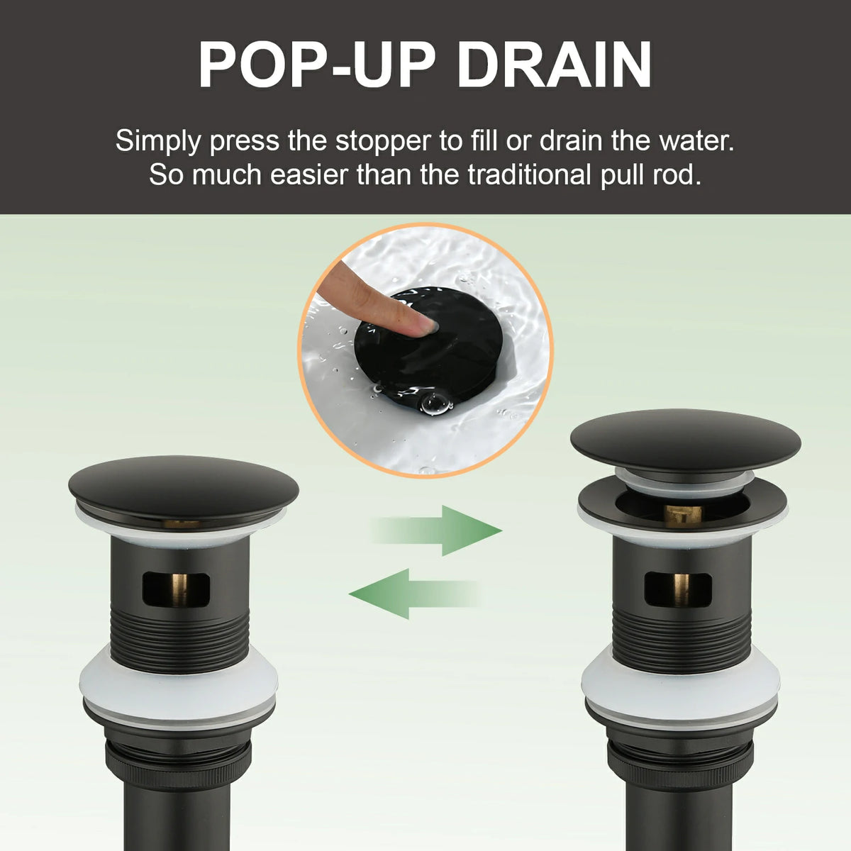 8 in. Widespread 2-Handle Bathroom Faucet with Drain in Brushed Gold/Brushed Nickel/Matte Black