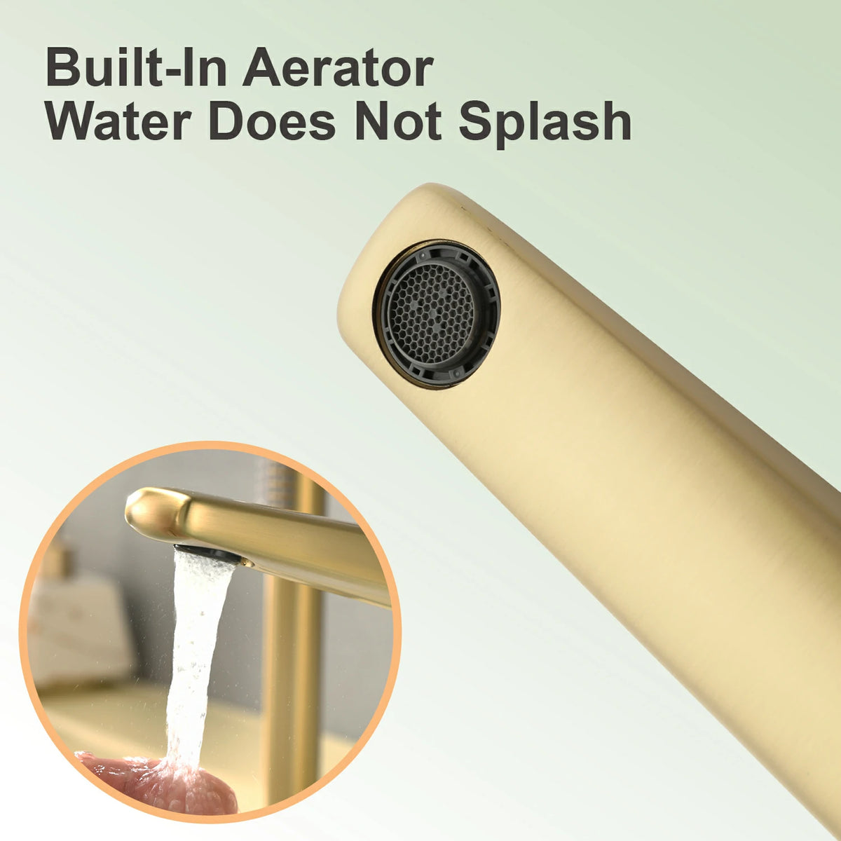 4-Hole Aerated Deck-Mounted Bathtub Faucet with Hand Shower in Brushed Gold/Matte Black